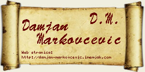 Damjan Markovčević vizit kartica